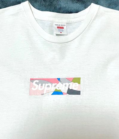 Supreme / Emilio Pucci® Box Logo Tee "White/Pink"