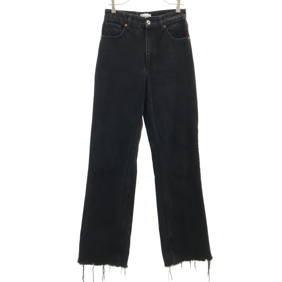 ZARA ザラ ストレートデニムパンツ 38 ブラック ジーンズ