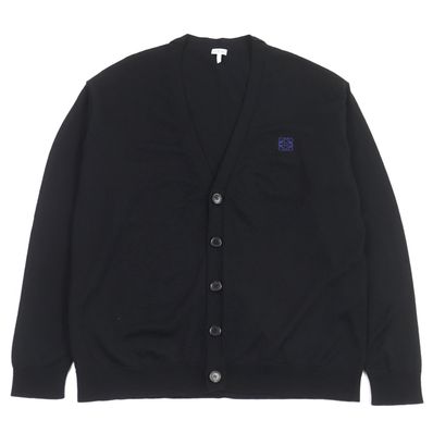 ロエベ カーディガン アナグラム刺繍 ブラック メンズ M Q825Y16K05