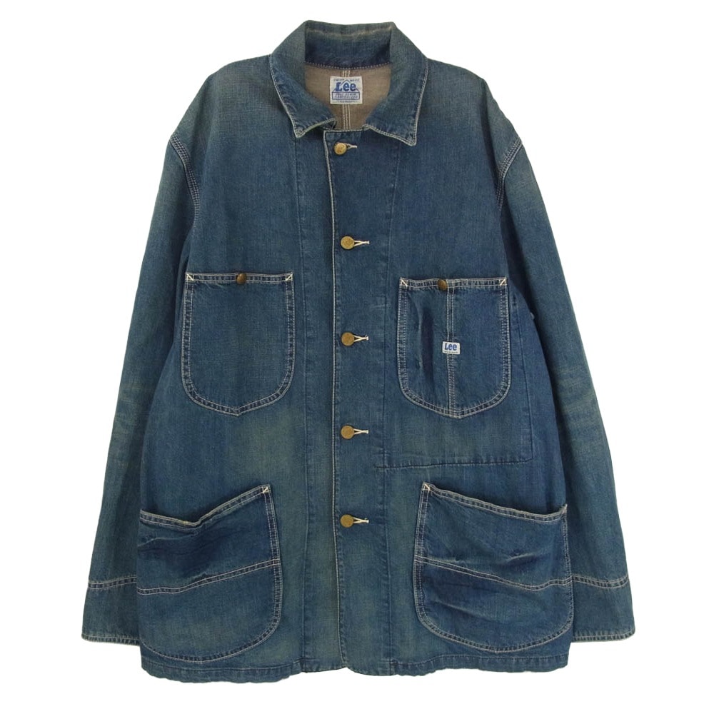 Lee リー デニムジャケット 19477 復刻 91J ハウスタグ カバーオール デニム ジャケット インディゴブルー系 L【中古】
