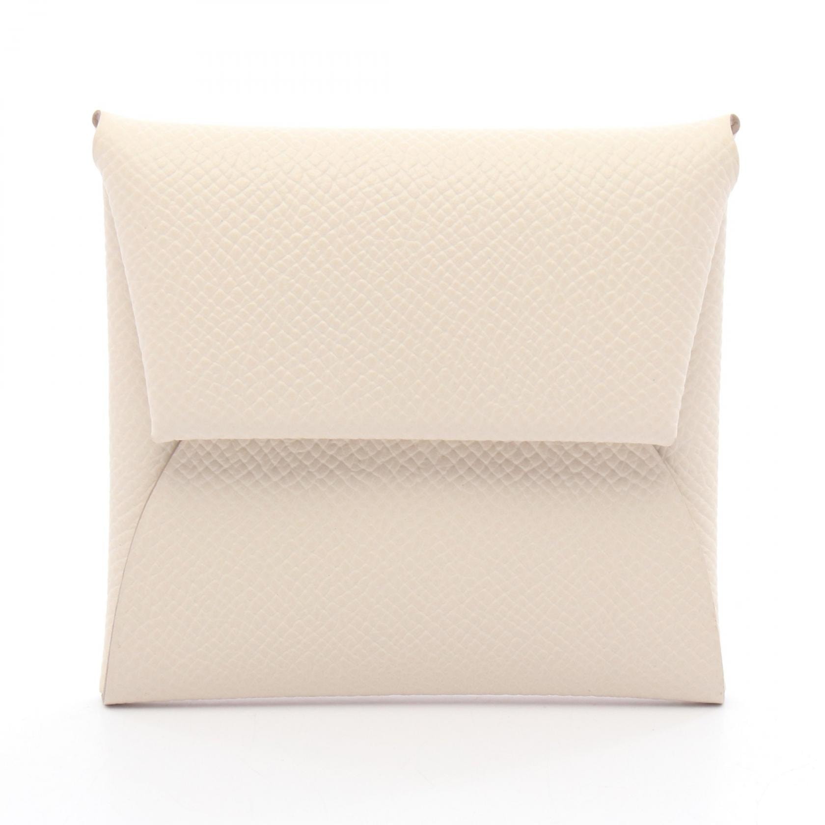 エルメス HERMES バスティア コインケース 財布 レザー ヴォーエプソン ヴォーエプソン クレ W刻印（2024年製造） レディース アイボリー系 【中古】