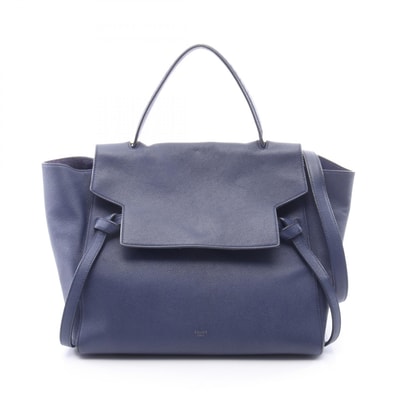 セリーヌ CELINE BELT BAG MINI ベルトバッグ ミニ ハンドバッグ バッグ レザー レディース ブルー系 176103 【中古】