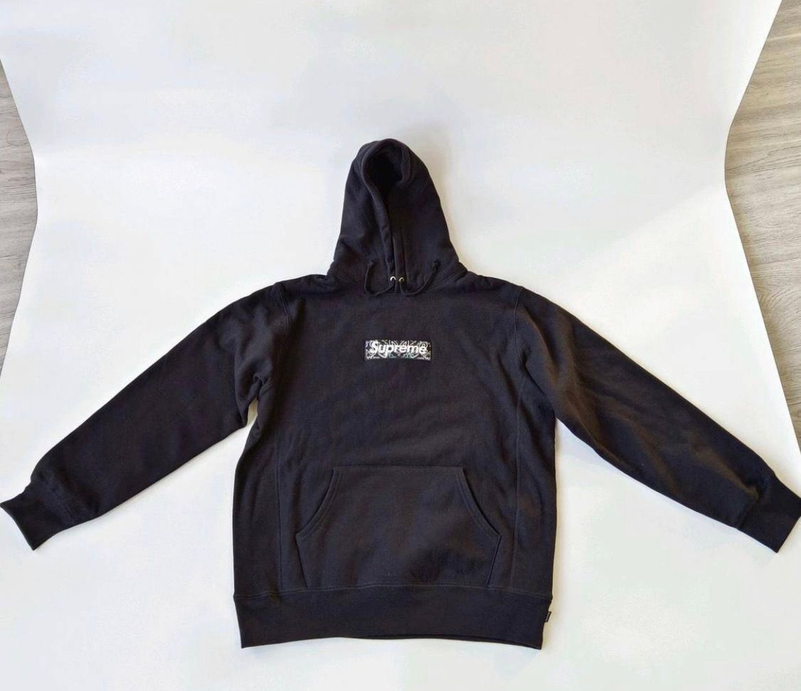 Supreme Bandana Box Logo Hooded Sweatshirt "Black"