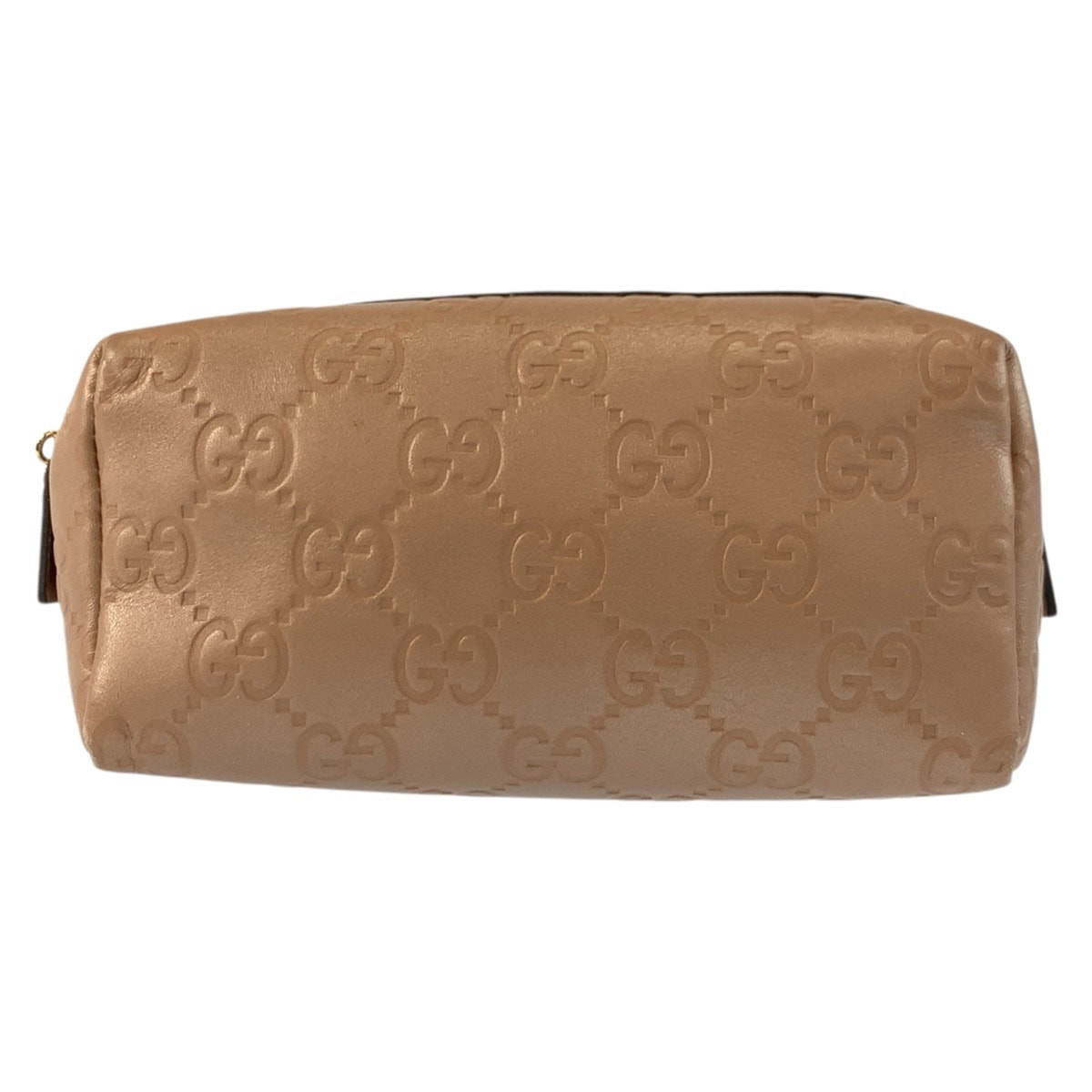 상태좋음 GUCCI 구찌 구찌 시마 메탈릭 핑크 핑크 베이지 가죽 파우치 메이크업 파우치 602956 [중고]