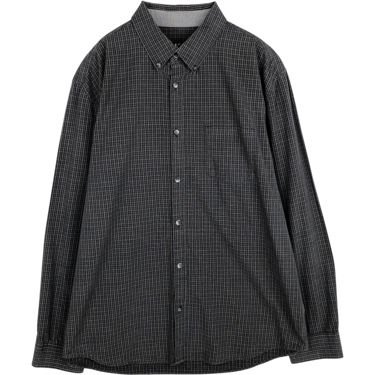 古着 カルバンクライン Calvin klein 長袖 ボタンダウンチェックシャツ メンズL相当/eaa635644