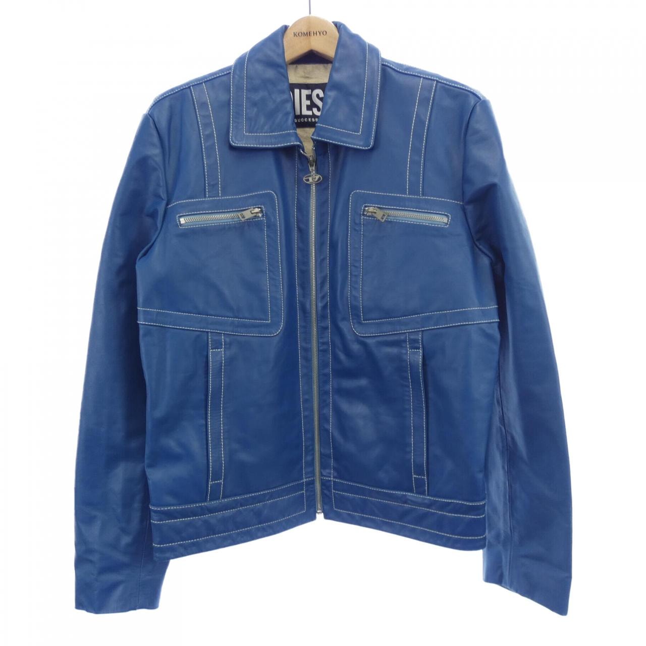C (やや傷や汚れあり)】ディーゼル DIESEL レザージャケット Mの