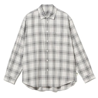 SSZ エスエスズィー 26SS ZUKA SHIRT オーバーサイズチェックシャツ 11-11-1417-139 M GREY BEAMS IWGP 窪塚洋介 キング トップス g26900