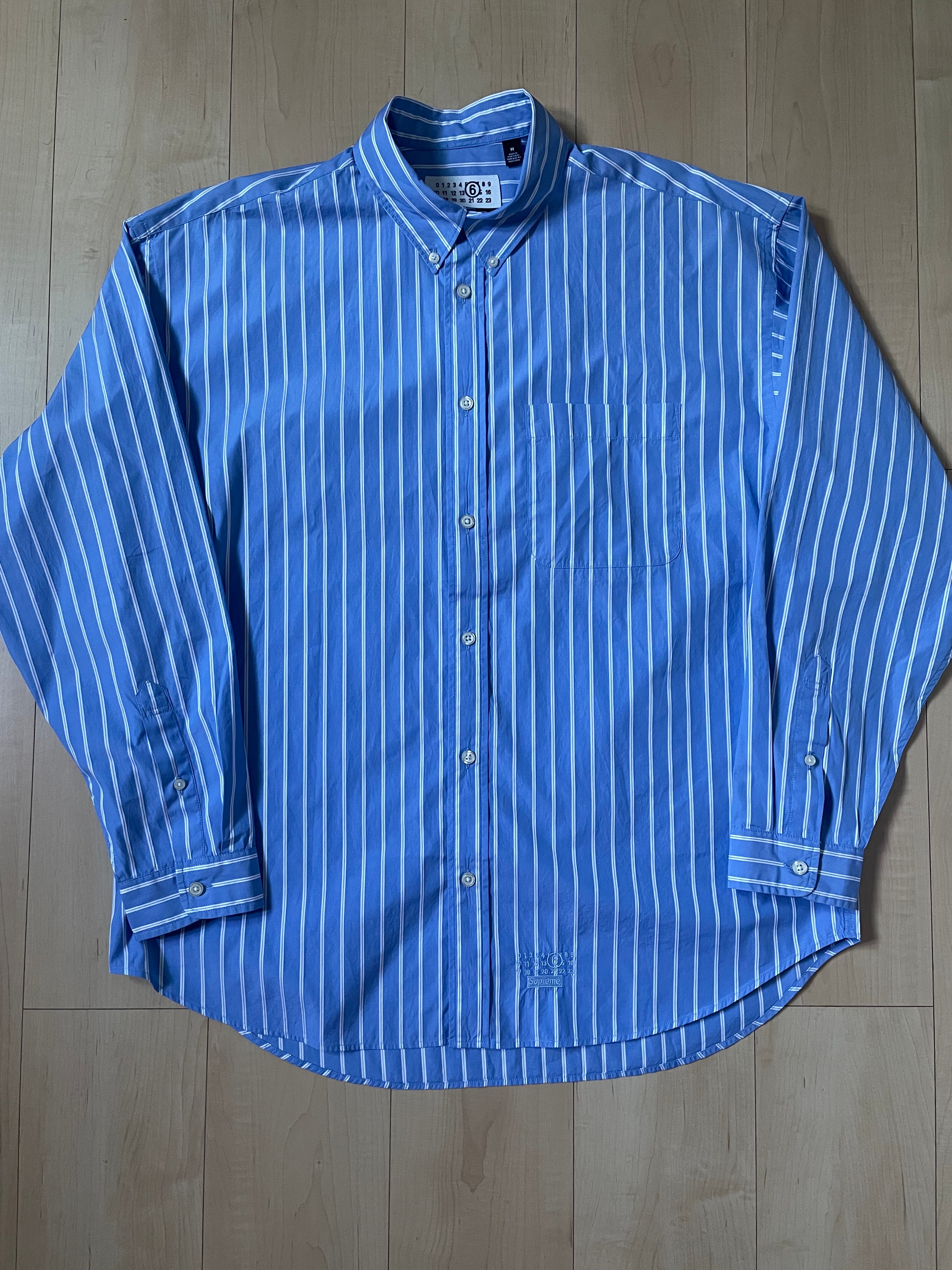 Supreme x MM6 Maison Margiela Stripe Shirt "Blue"