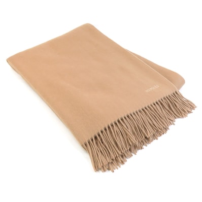 エルメス HERMES ブランケット カシミヤ/ウール ベージュブラウン ユニセックス【中古】 e61767a