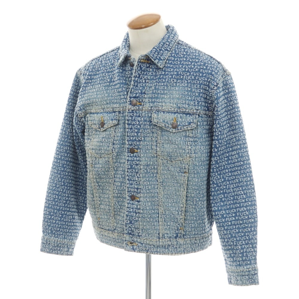 【中古】シュプリーム Supreme 2025年春夏 Fuck Stitch Denim Trucker Jacket デニムジャケット ブルー【サイズM】【メンズ】
