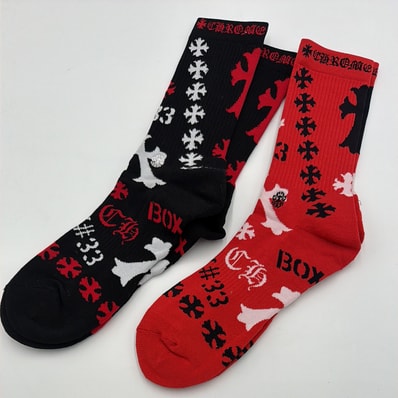 Chrome Hearts STENCIL SOCKS クロムハーツ ステンシル ソックス 靴下 2足セット Lサイズ