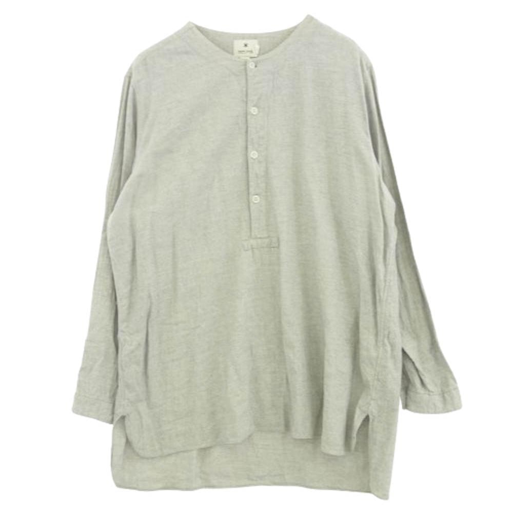 snowpeak スノーピーク 長袖シャツ SH-18AU005 バンドカラー 長袖 シャツ グレー系 XXL【中古】