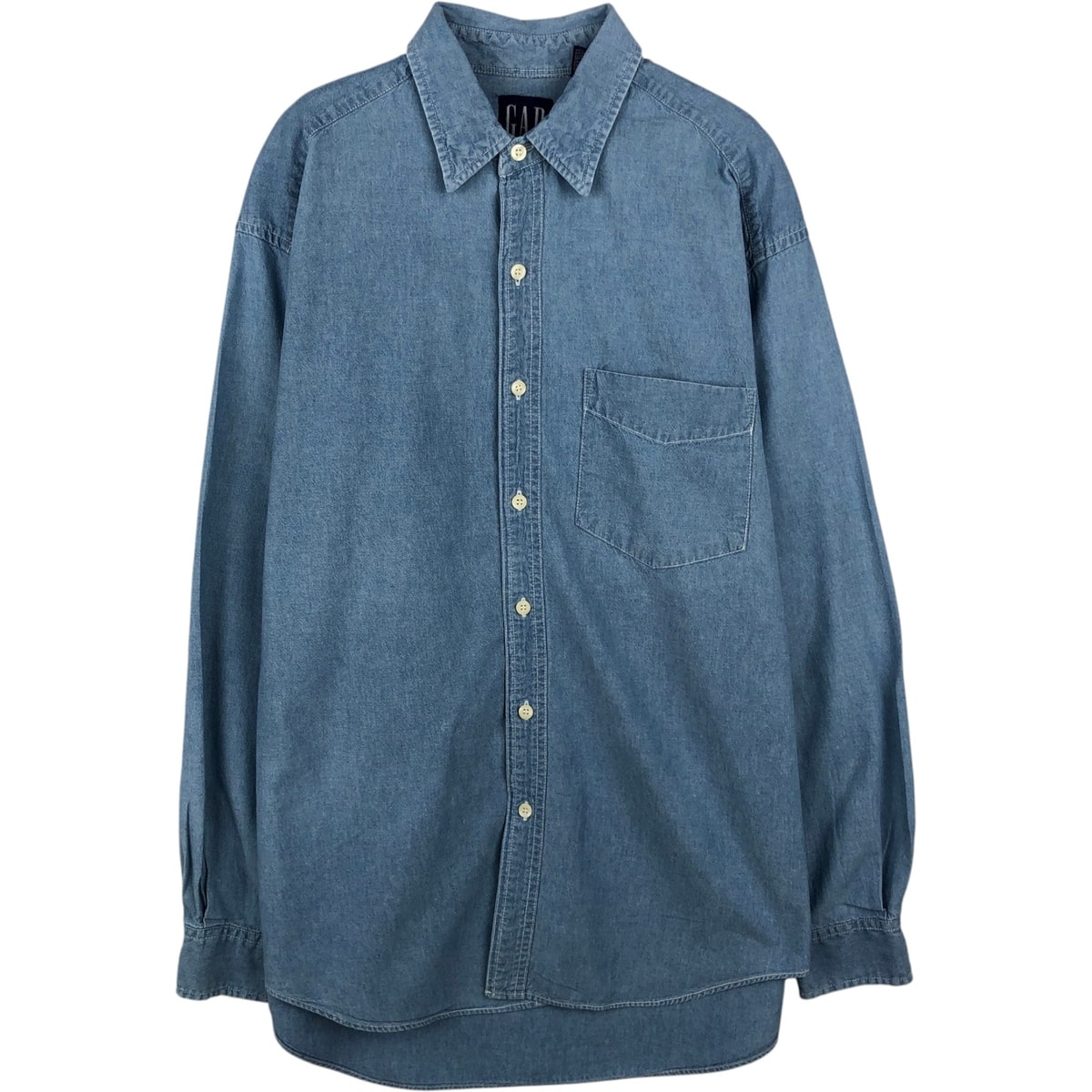 古着 90年代 ギャップ GAP オールドギャップ 長袖 シャンブレーシャツ メンズM相当 ヴィンテージ/eaa647047