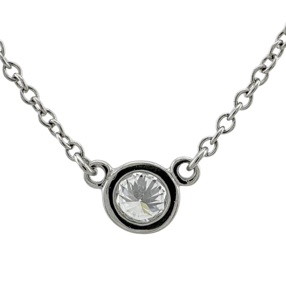A (未使用に近い)】ティファニー バイザヤード 約0.14ct ネックレス