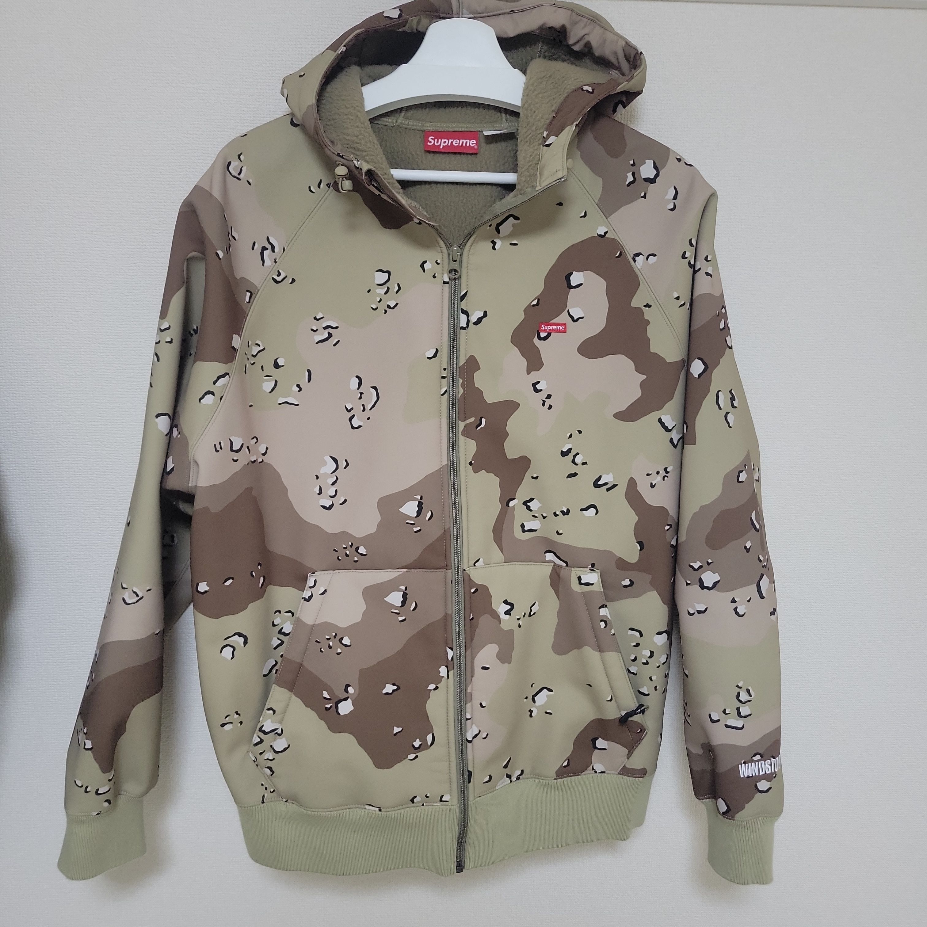 Supreme WINDSTOPPER Zip Up Hooded Sweatshirt "Chocolate Chip Camo"
