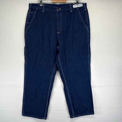 古着 カーハート Carhartt デニム パンツ ペインター ハンマーループ 大きいサイズ ワンポイントロゴ w38×L28 ブルー系 メンズ