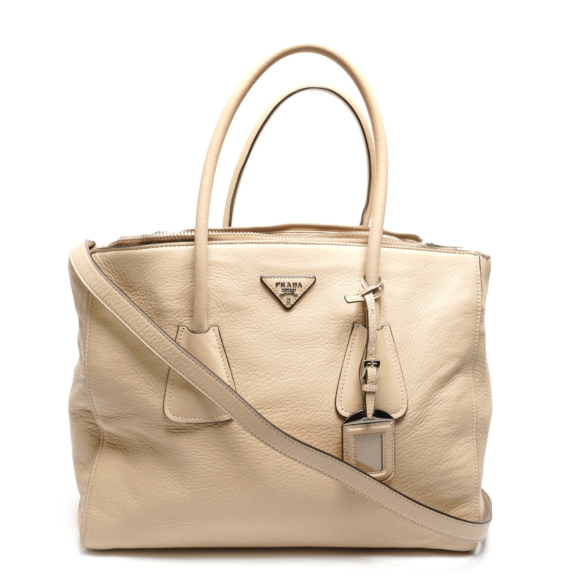 プラダ PRADA レザー 2way トートバッグ【中古】