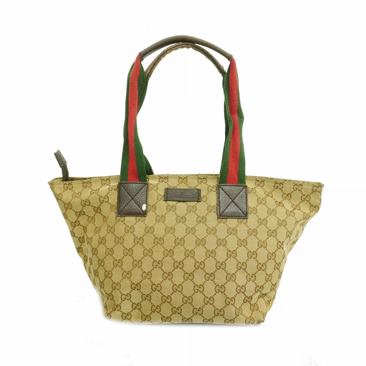 【6fb2847-k】グッチ トートバッグ GGキャンバス/シェリーライン 131230 キャンバス ベージュ シルバー金具【中古】レディース