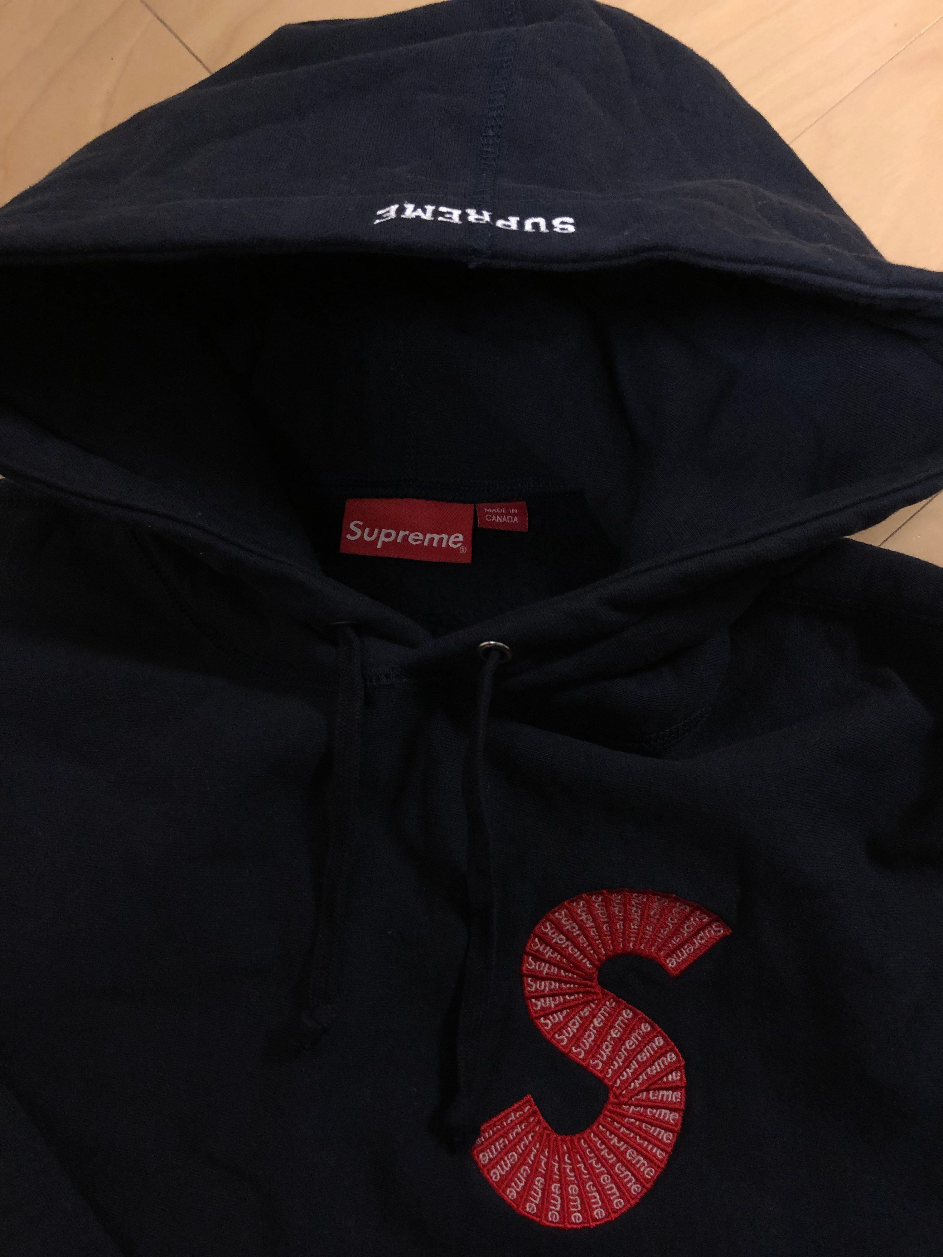Supreme S Logo Hooded Sweatshirt "Navy" (20FW)