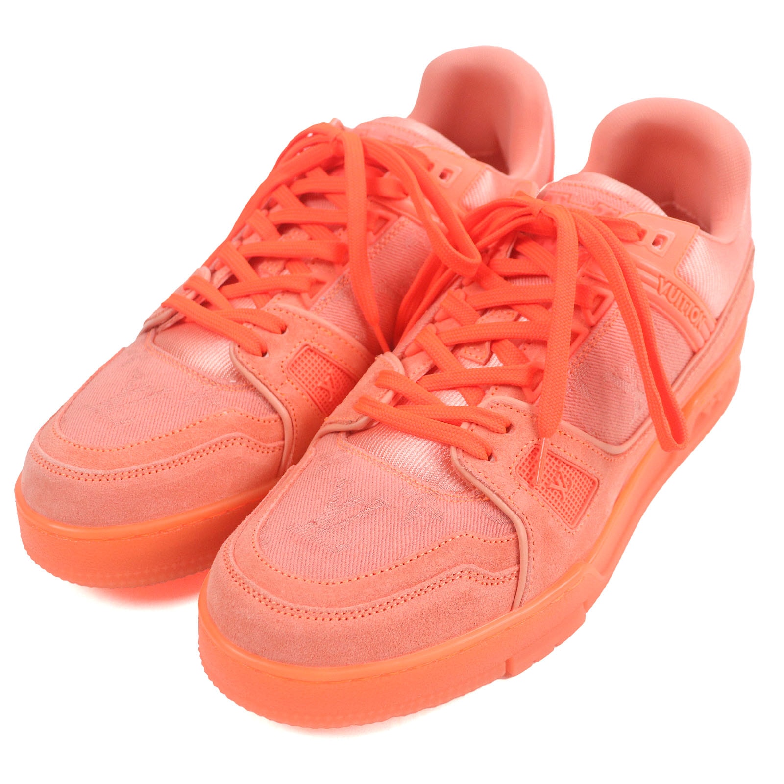 未使用品 ルイヴィトン
 ローカットスニーカー LV トレイナーライン オレンジ メンズ 6.5