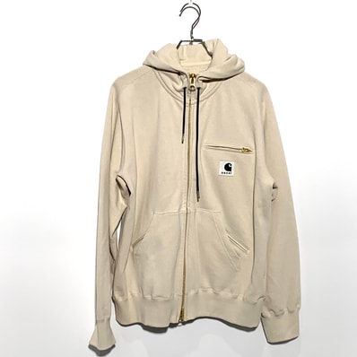 sacai x Carhartt WIP Cotton Jersey Hoodie "Ivory"
