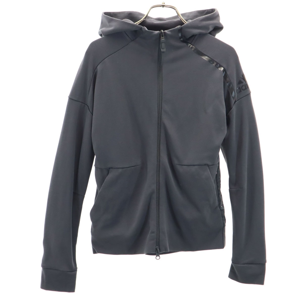 adidas アディダス トレーニング 長袖 ジップパーカー M グレー系