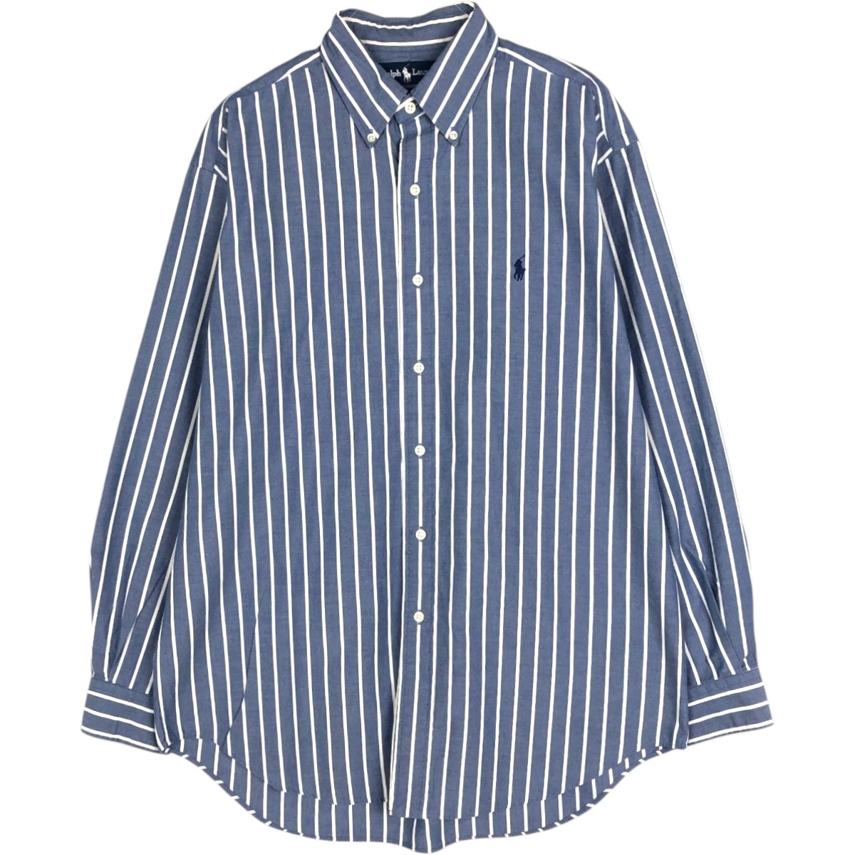古着 90年代 ラルフローレン Ralph Lauren BLAKE 長袖 ボタンダウンストライプシャツ メンズM相当 ボタンダウン ヴィンテージ/eaa676553