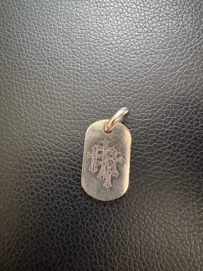 Chrome Hearts Dog Tag S Cemetary "Silver"