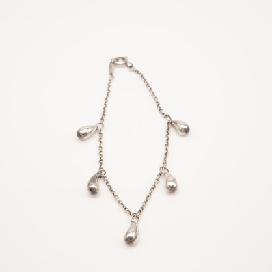 美品 TIFFANY&Co. ティファニー エルサ ペレッティ 5ティアドロップ ブレスレット SV925 - ネックレス シルバー シルバー レディース