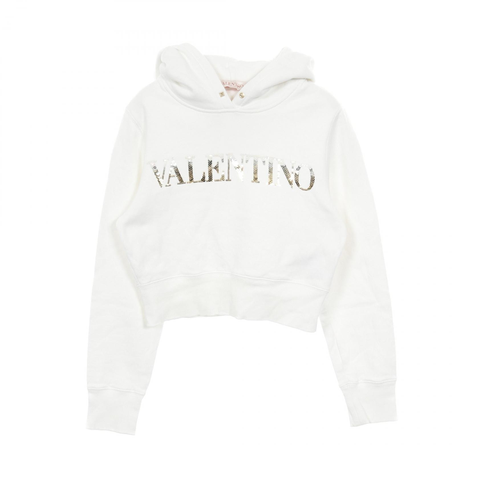 ヴァレンチノ Valentino パーカー 衣料品 トップス コットン レディース ホワイト系 【中古】