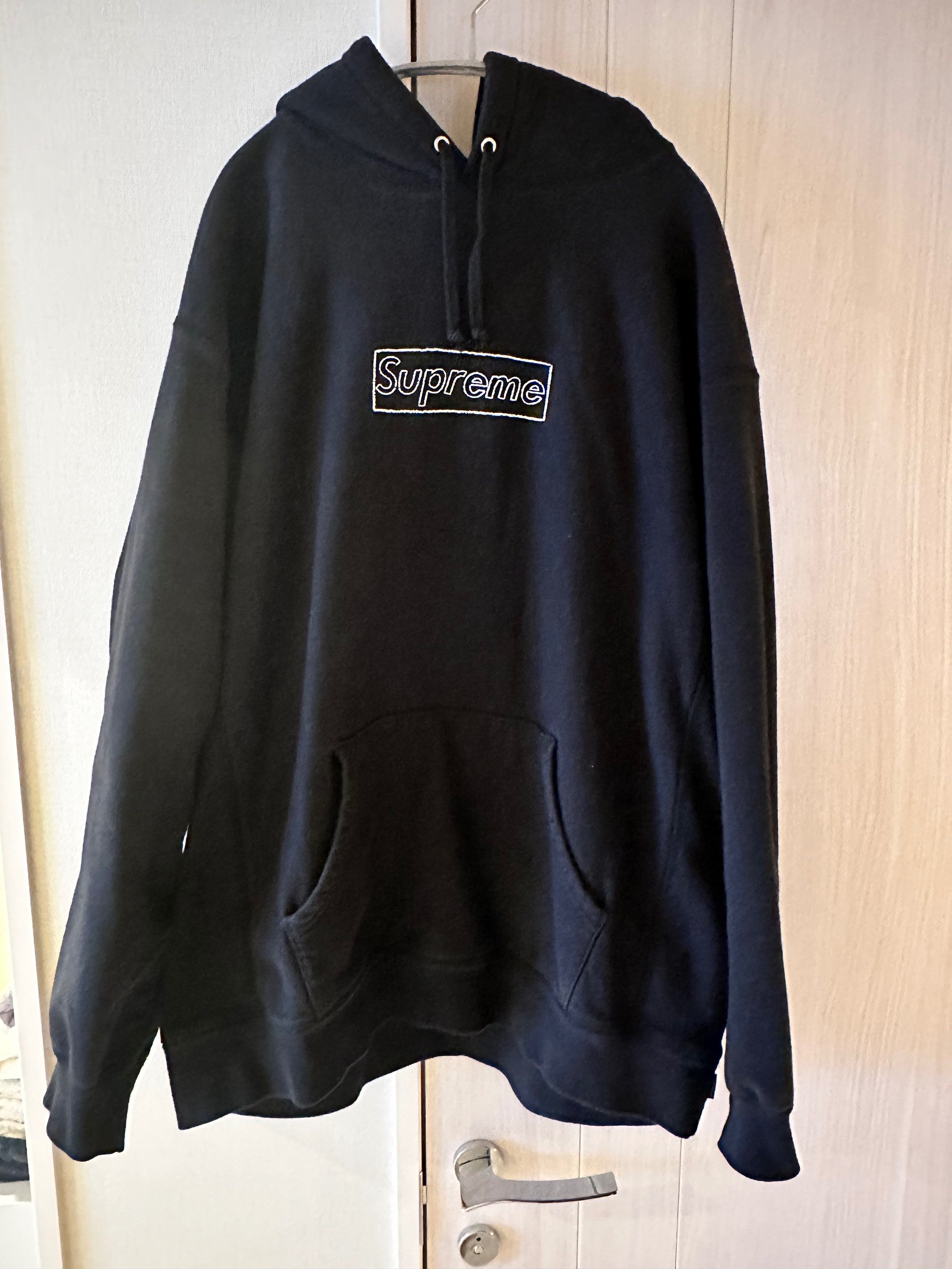 Supreme KAWS Chalk Logo Hooded Sweatshirt "Black"(2021)
