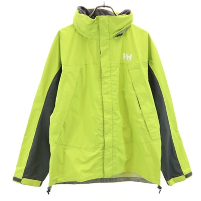 HELLY HANSEN ヘリーハンセン レインジャケット M イエローグリーン 収納袋付き