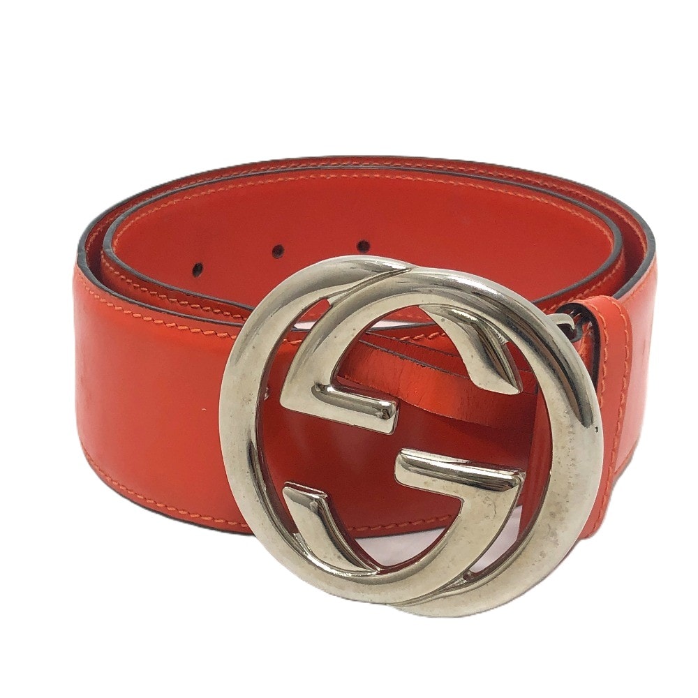 グッチ GUCCI GG ロゴ 032 194 0979 ファッション小物 ベルト ウエストベルト ベルト レザー オレンジ