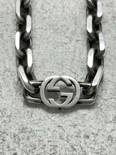 GUCCI Silver Necklace With Interlocking G