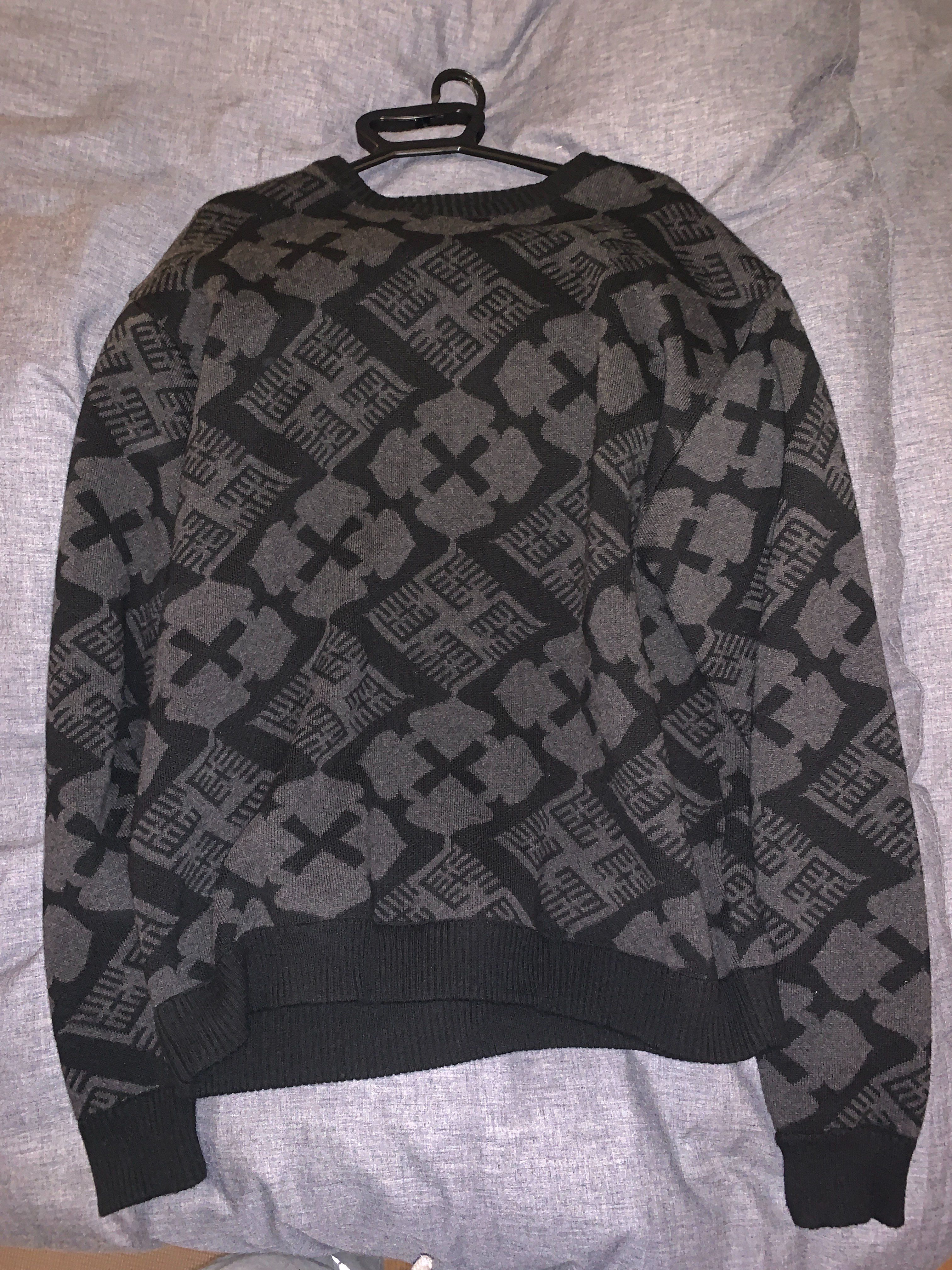 APHRODITEGANG Gakkin x Bud Spool Jacquard Crew Neck Sweater "Black"