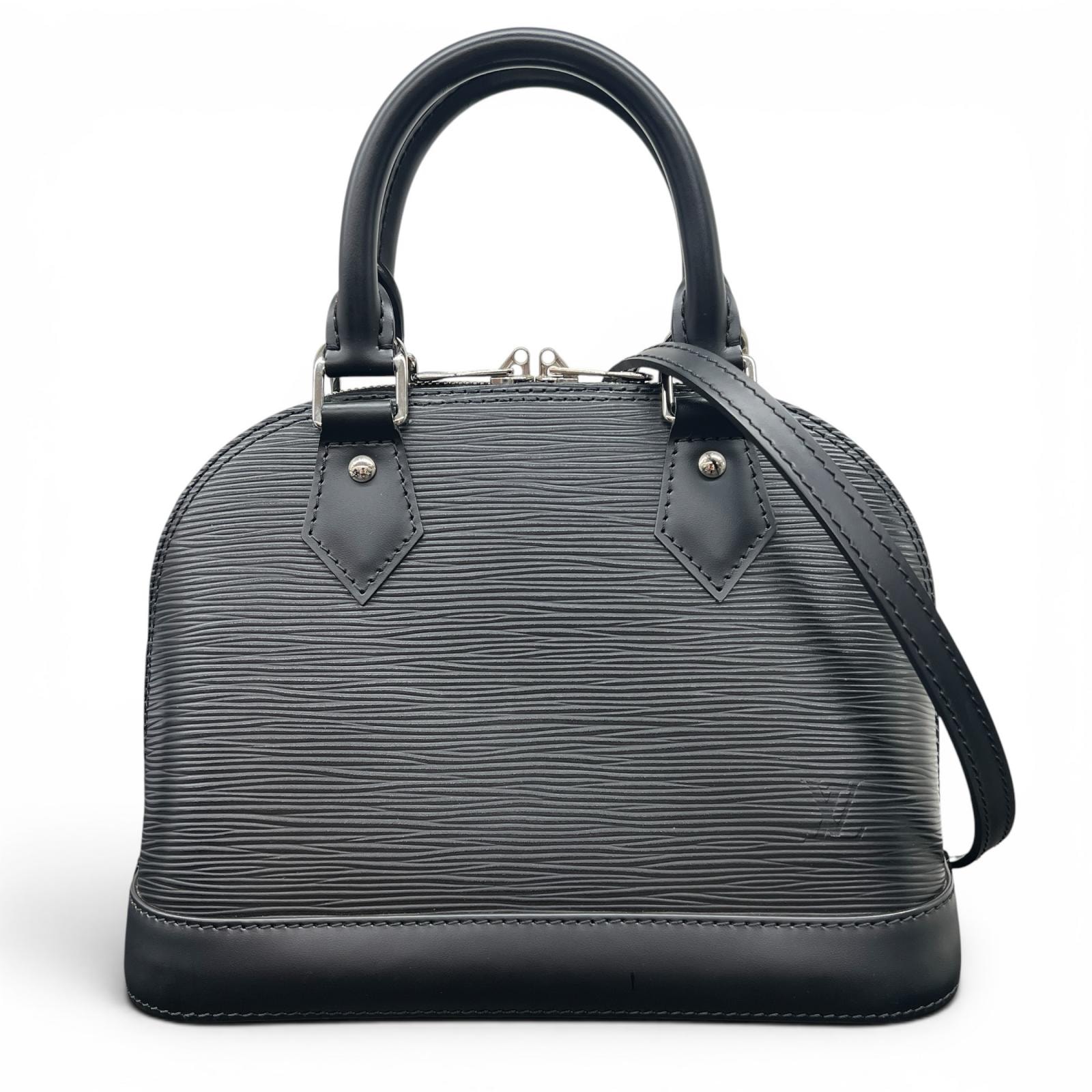 LOUIS VUITTON 極美品 ルイヴィトン アルマBB エピ ノワール 2way ハンドバッグ ショルダーバッグ M40862 レザー FL2143 ブラック クロスボディ ポシェット LV Aランク 中古 鑑定済 ヴィトンバッグ