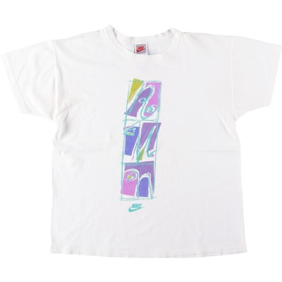 古着 90年代 ナイキ NIKE 銀タグ プリントTシャツ USA製 メンズL相当 ヴィンテージ/eaa638982