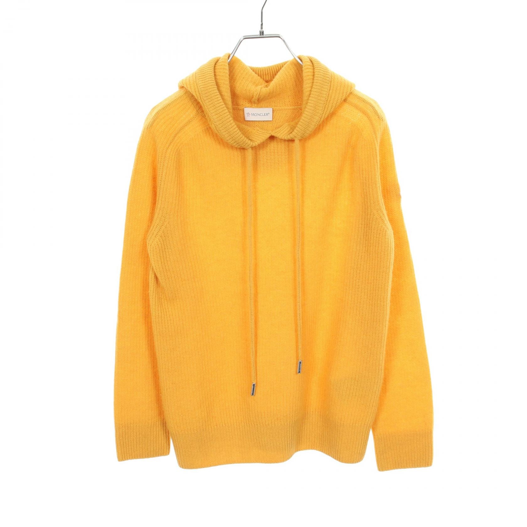 モンクレール MONCLER ニット パーカー 衣料品 トップス ウール カシミヤ メンズ イエロー系 9G00002 【中古】