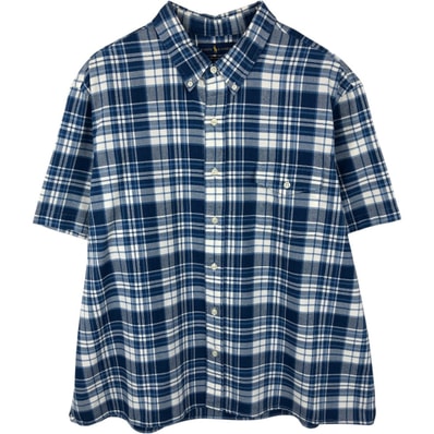 古着 ラルフローレン Ralph Lauren RALPH LAUREN 半袖 ボタンダウン チェックシャツ ボックスシャツ メンズXXL相当/eaa655302