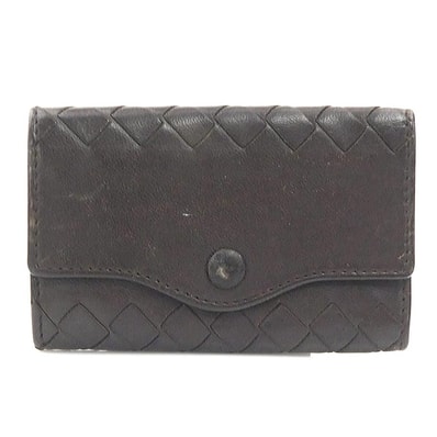 ボッテガヴェネタ BOTTEGAVENETA キーケース イントレチャート レザー ブラウン ユニセックス【中古】 r11099a