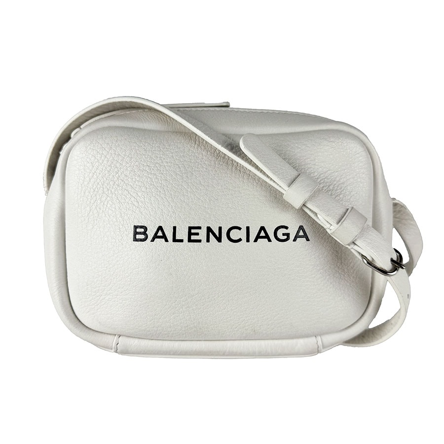 バレンシアガ BALENCIAGA ショルダーバッグ エブリデイ カメラバッグXS レザー ホワイト レディース 489809【中古】 z10800