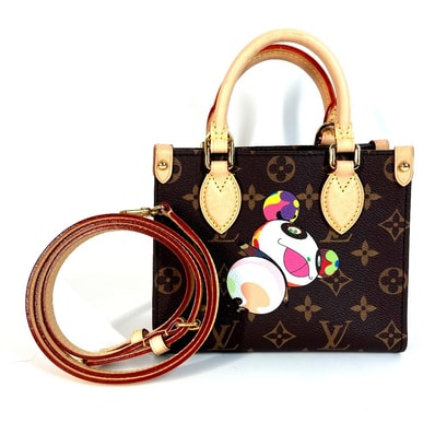 ルイヴィトン LOUIS VUITTON オンザゴー BB M13668 LV × TM モノグラム 村上隆 パンダ 2WAYバッグ カバン バッグ ショルダーバッグ ハンドバック 斜め掛け ハンドバッグ モノグラムキャンバス ブラウン 新品同様