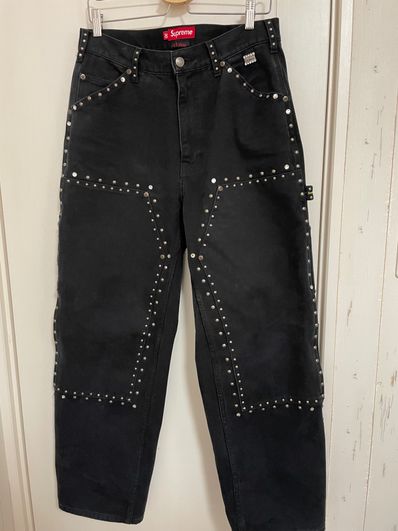 Supreme x B.B. Simon Studded Double Knee Painter Pant "Black"
