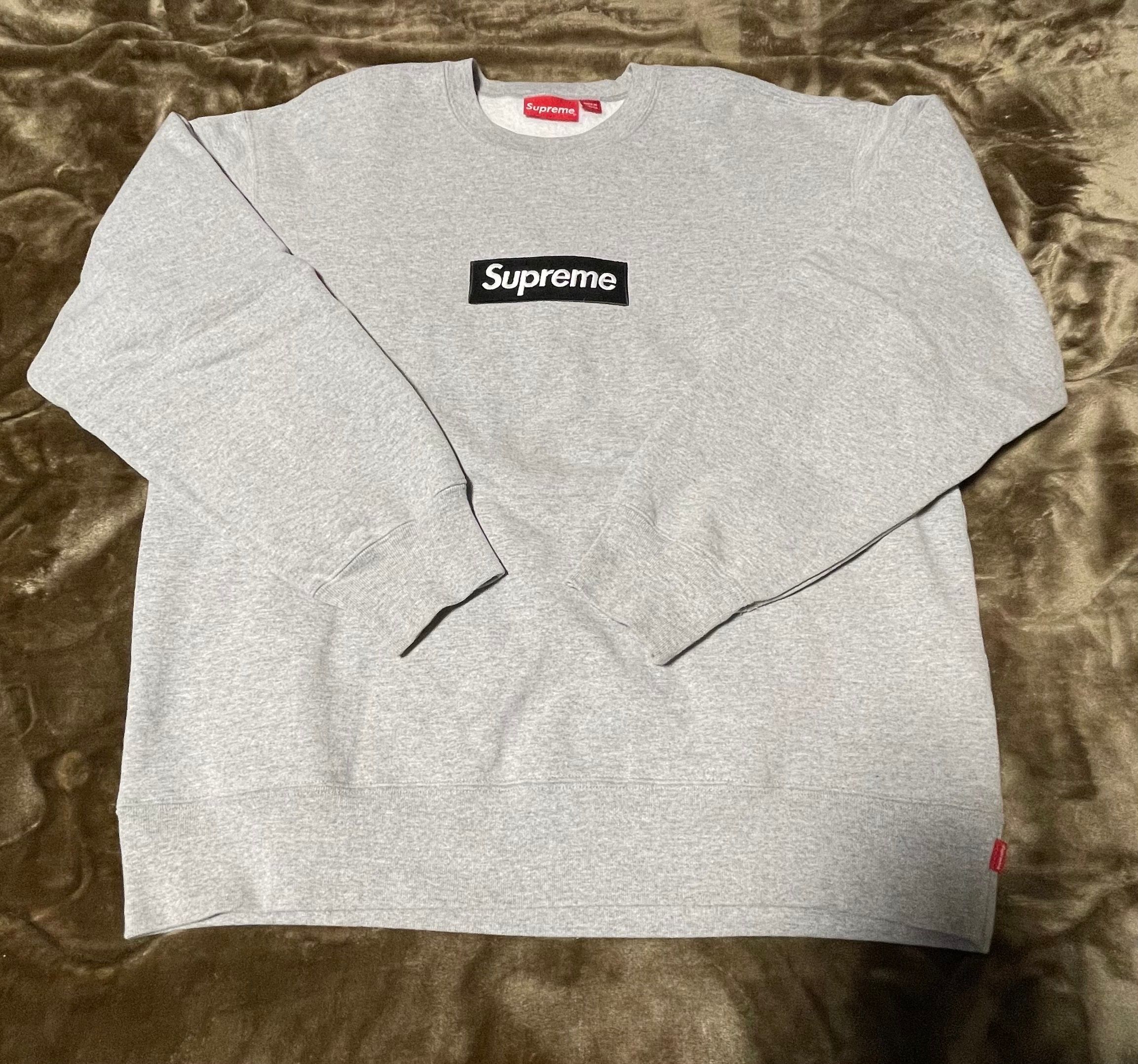 Supreme Box Logo Crewneck "Heather Grey" (22FW)