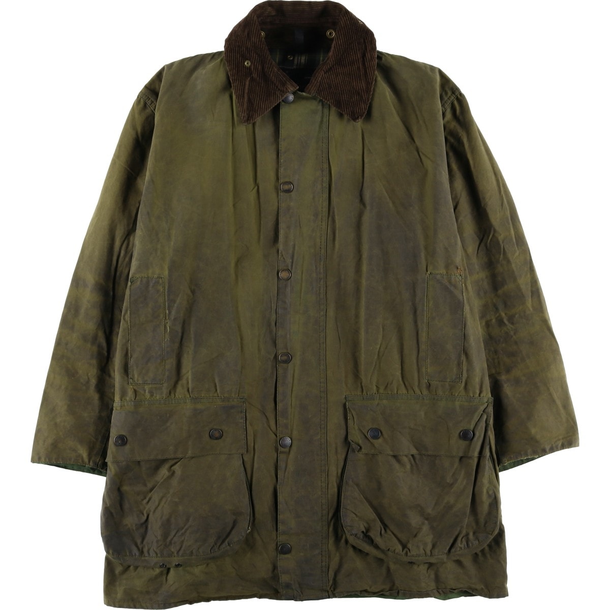 D (傷や汚れあり)】古着 00年代 バブアー Barbour BORDER ボーダー