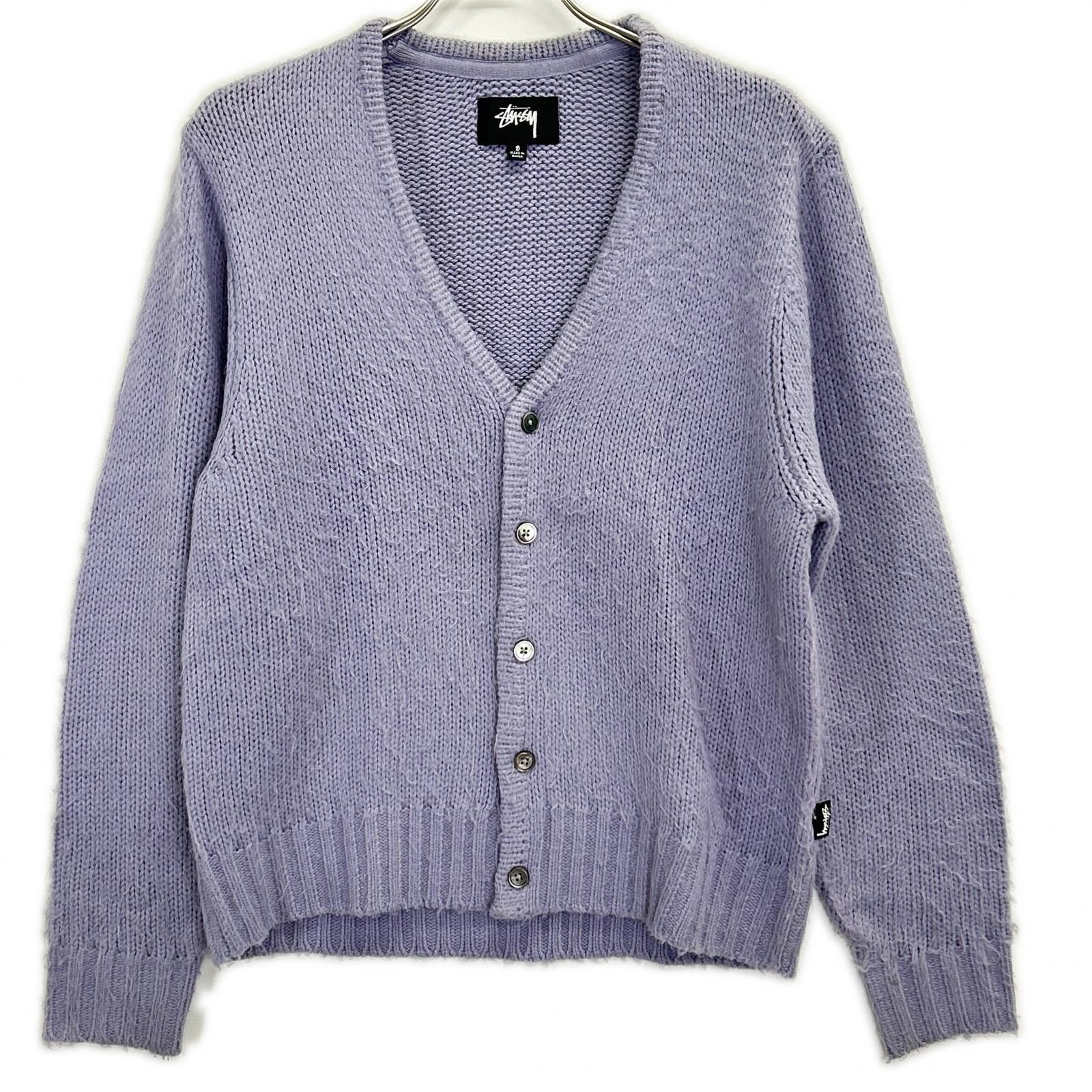 ステューシー 117163  Brushedcardigan ライトパープル S