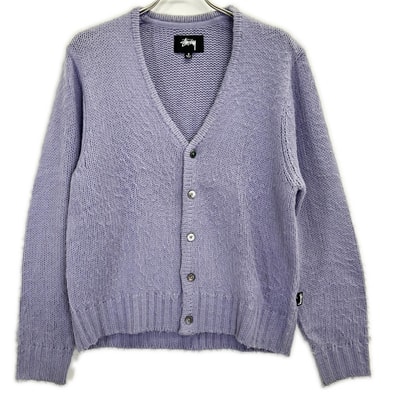ステューシー 117163 Brushedcardigan ライトパープル S