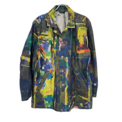 イッセイミヤケメン 14SS ME41FA171 マルチカラー 総柄 カバーオール 3