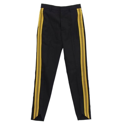 Stella McCartney ステラマッカートニー パンツ サイドライン ウール スラックス パンツ ブラック系 44【中古】