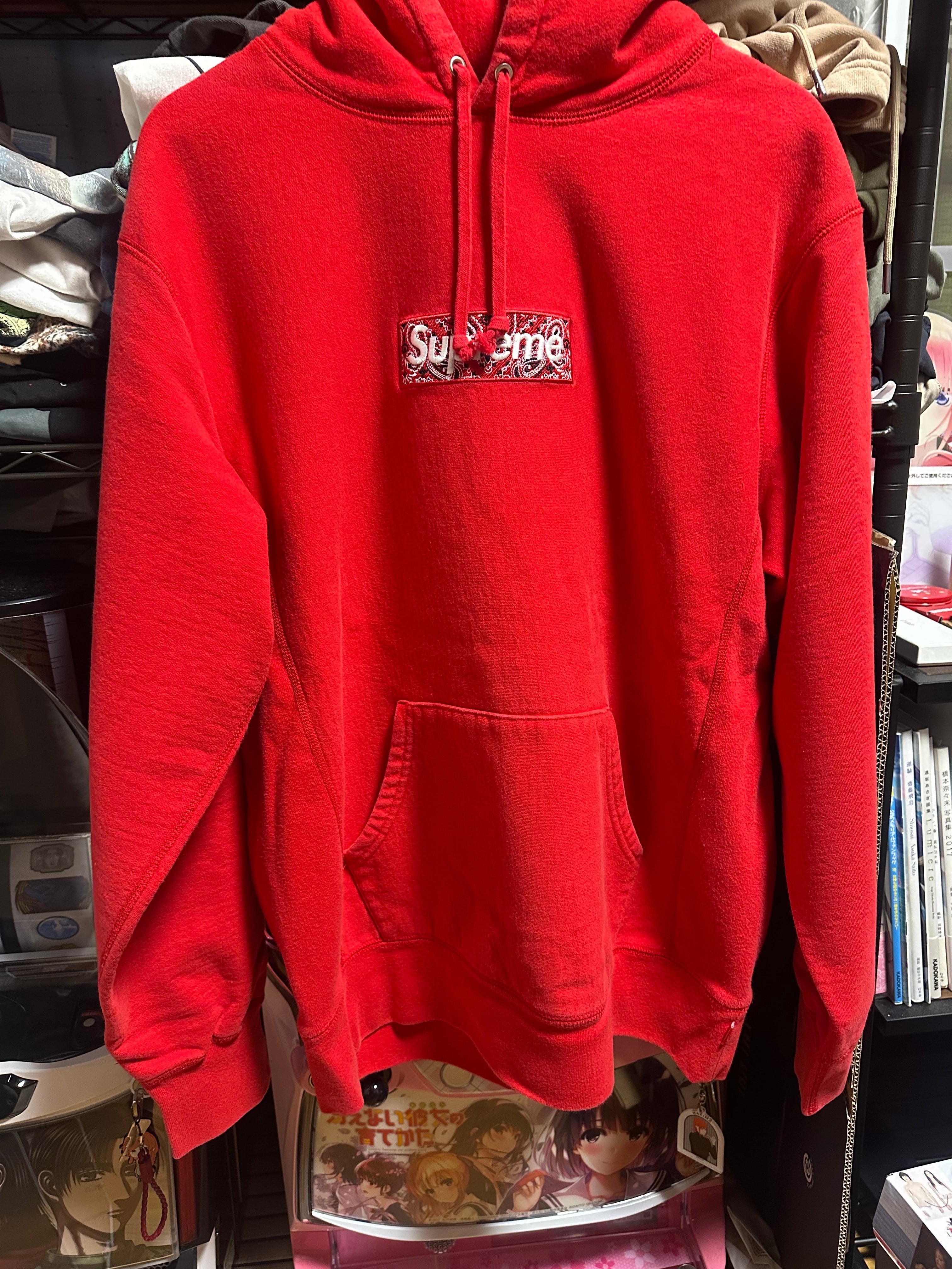 Supreme Bandana Box Logo Hooded Sweatshirt "Red"